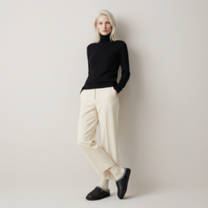 Kapcie Reykjavik Ocieplane Unisex — Skóra Ekologiczna Czarna — Kożuszek Sherpa — Wzór Nordic