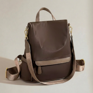 Plecak Kyoto Convertible Damski — Nylon Wodoodporny Espresso — Antykradzieżowy — 3 Sposoby Noszenia